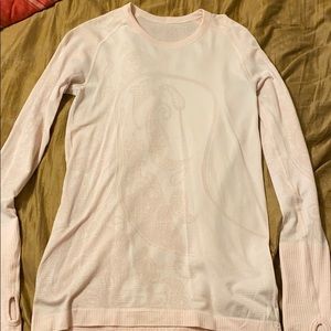 Pink Lululemon Running Long Sleeve Shirt